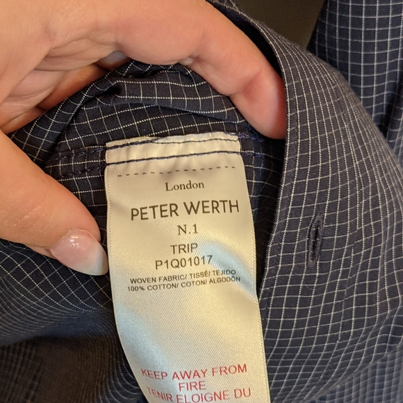 Peter Worth Mens Large Button Down Dress Shirt - Picture 4 of 8